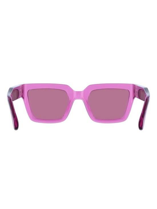 New Salvatore Ferragamo SF2066S 665 Transparent Fuchsia Square Sunglasses main image 4